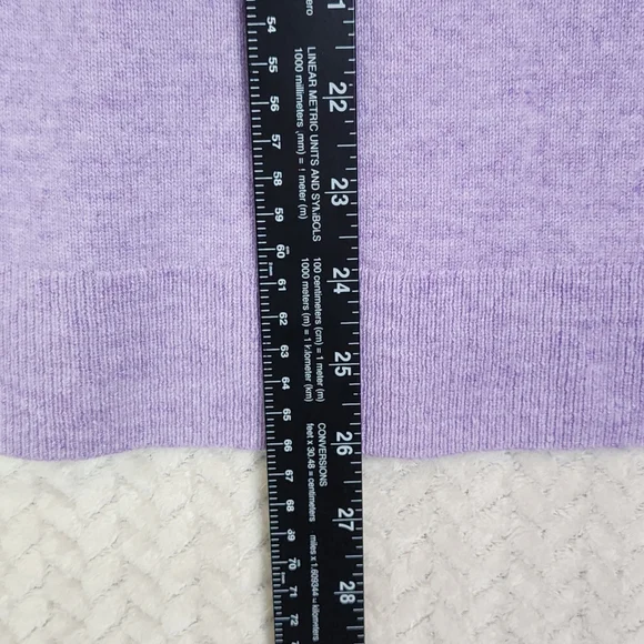 Poetry 100% Cashmere Purple Lavender Collared Sweater Women's Size UK 18 US 14 - Picture 6 of 11